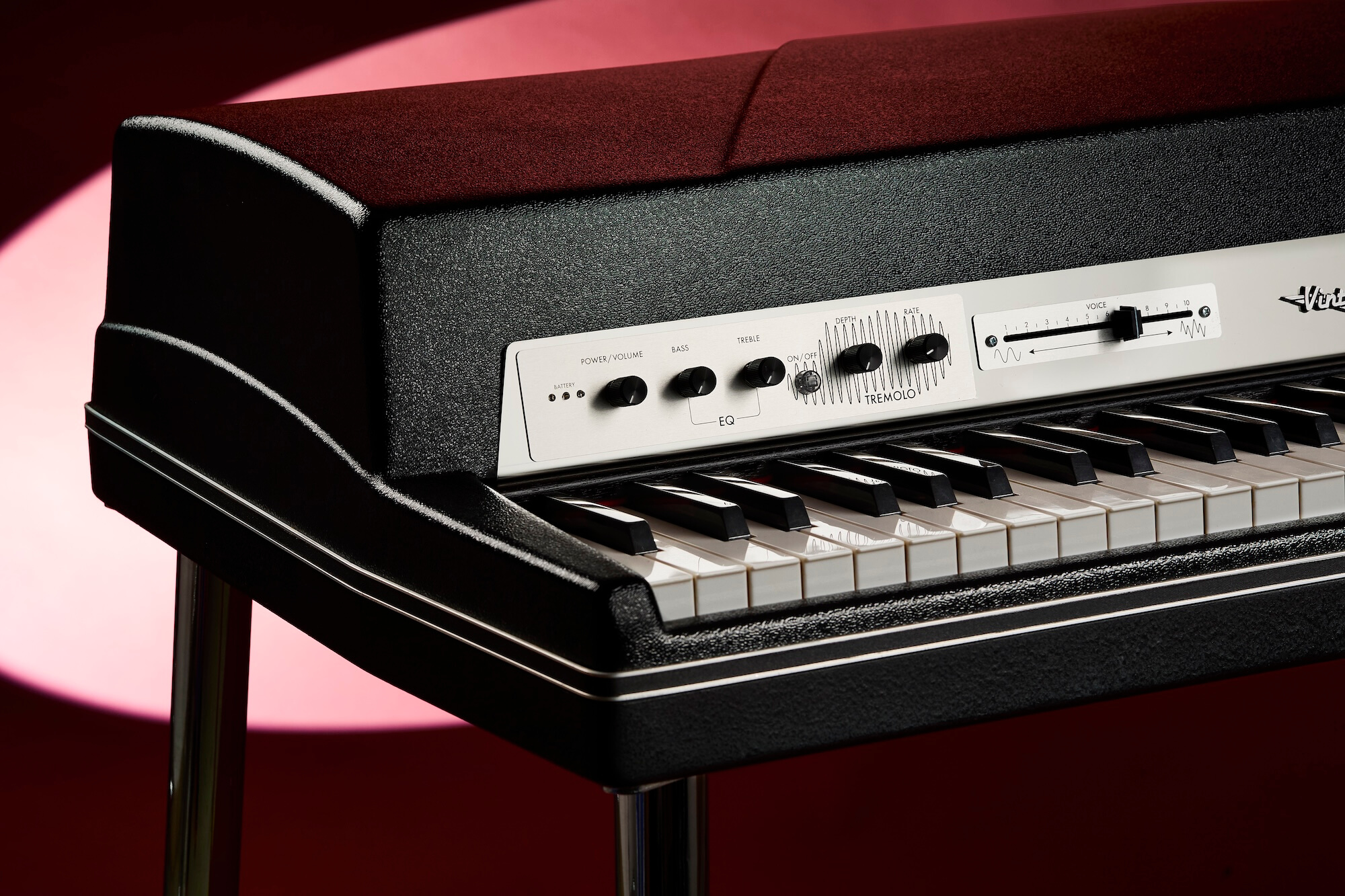 The Vintage Vibe Classic 64 photographed on a coloured seamless backdrop